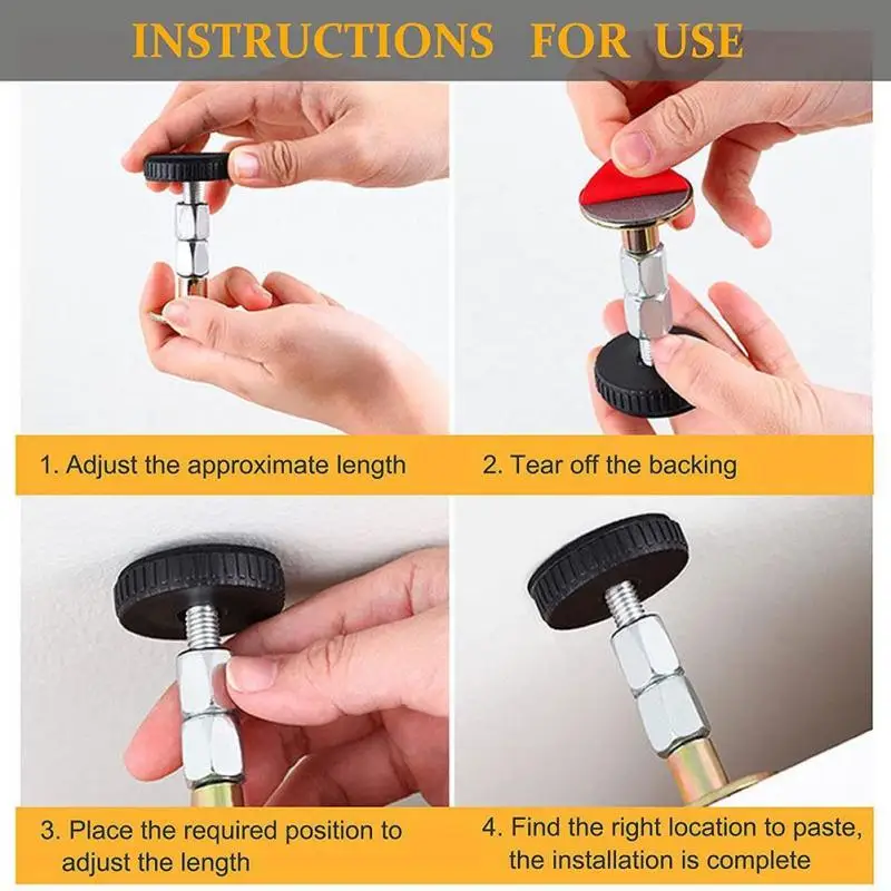 

2/4/5PCS Anti-vibration Fixing Screw Anti-squeaking Stainless Steel Headboard Stoppers Self-adhesive Adjustable Thread Bed Frame