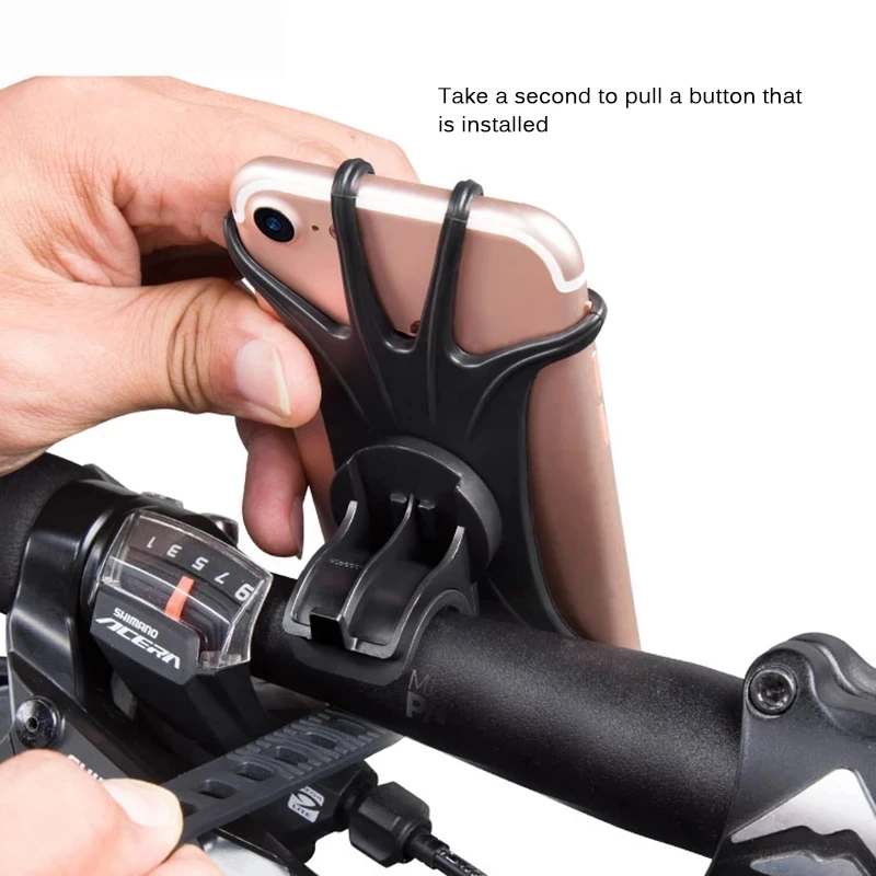 

Handlebar Phone Holder Anti-Shock Soft Silicone for Xiaomi M365 Electric Scooter Accessories 360 Rotation Phone Supporter