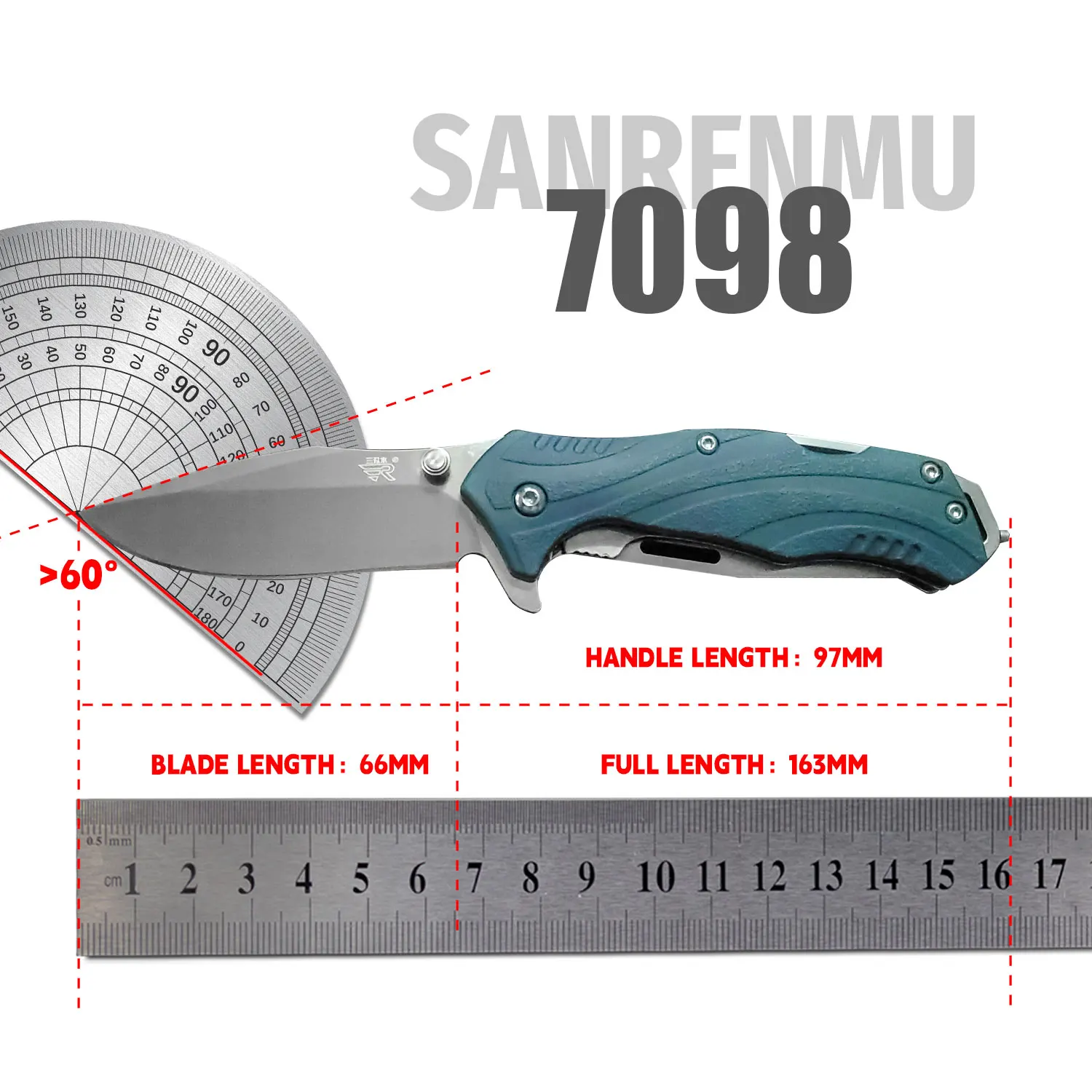 SANRENMU 7098 Многофункциональный складной нож 12C27 Лезвие Открытый Кемпинг Охота Выживание Спасательная пила Открывалка для бутылок EDC Инструмент Нож (art.: 3920cd71f3f50) - 3920cd71f3f50