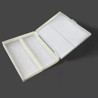 plastic microscope glass slide box for biological slices storage for 100 pcs microscope slides just box