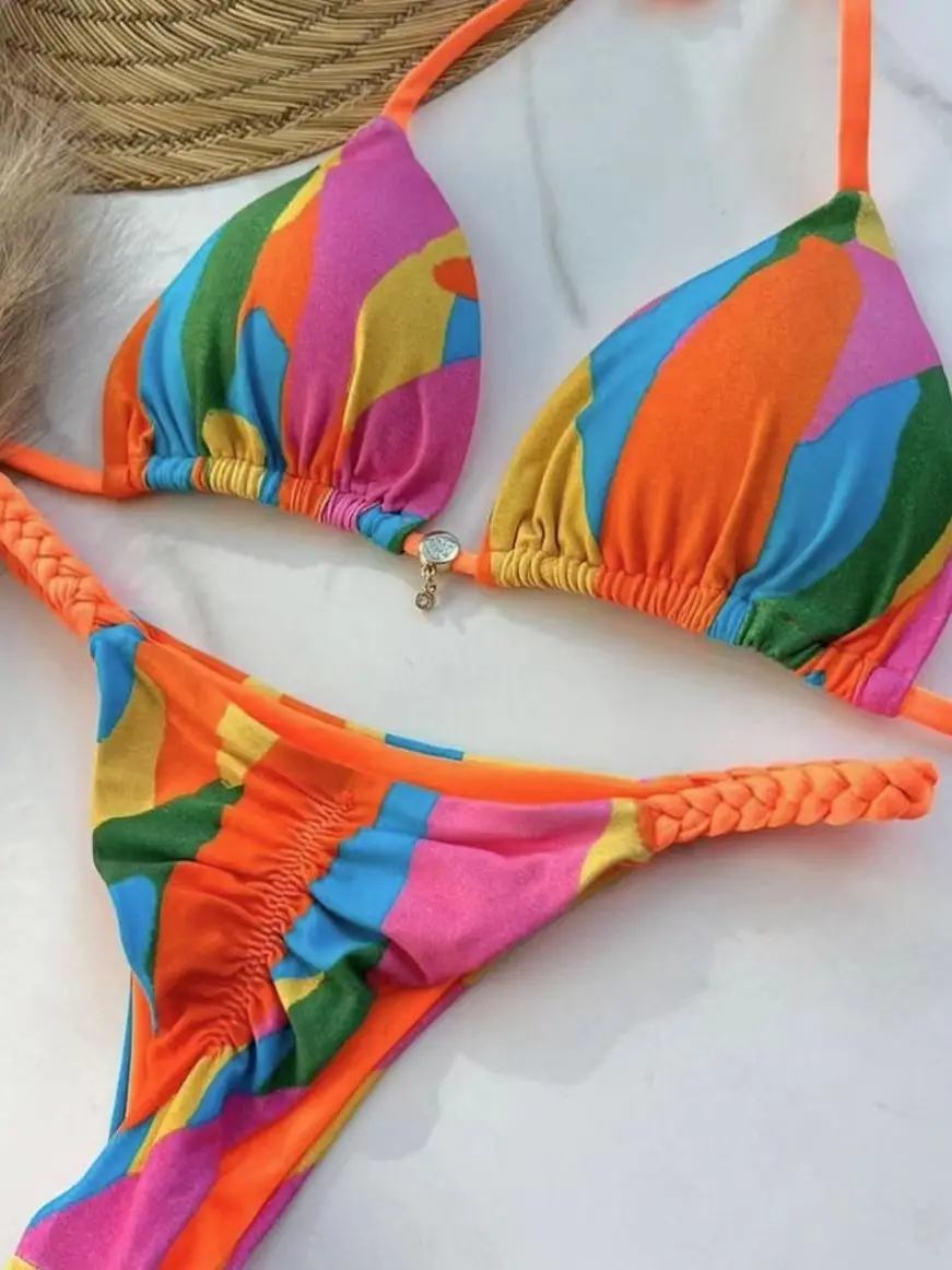 Женское бикини с леопардовым принтом Ruotongsept