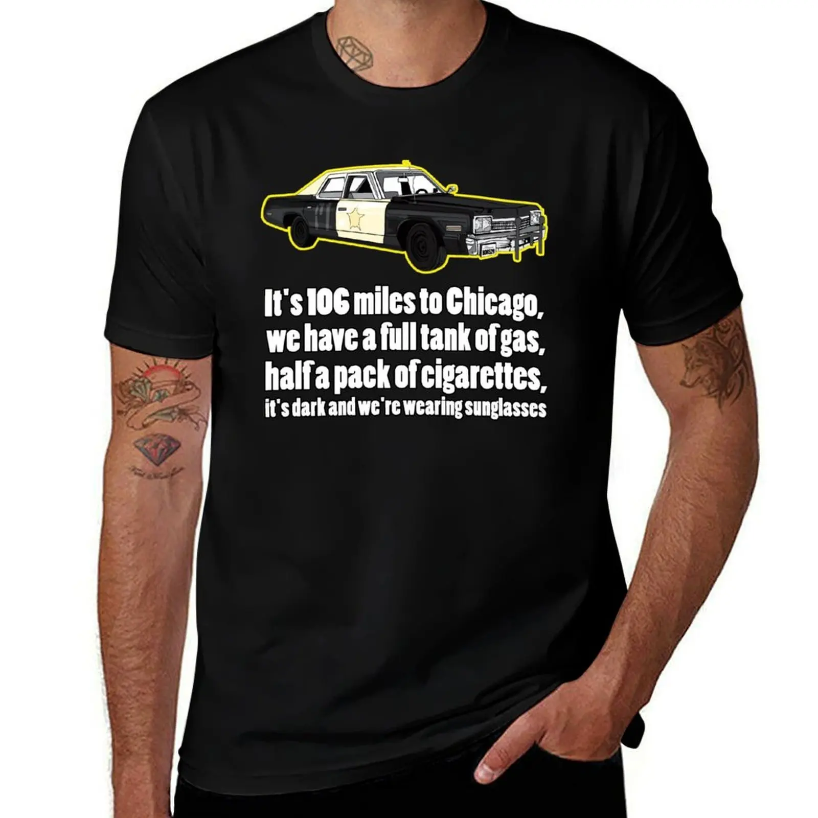 Фото Футболка Blues Brothers Bluesmobile Movie, мужские хлопковые мягкие футболки, мужская футболка из 100-процентного хлопка №1