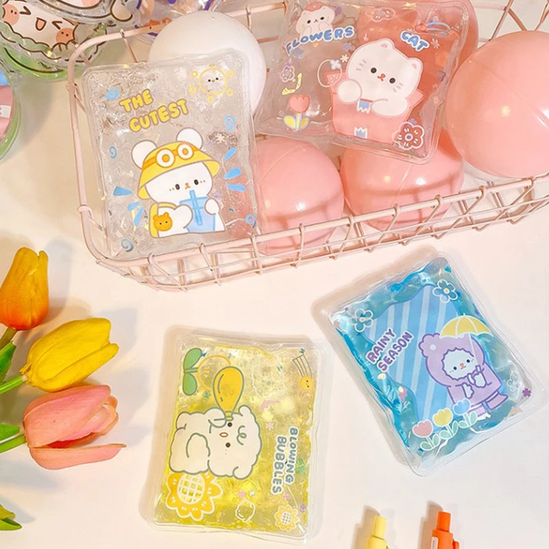 

1pc Ice Bag Creative Cartoon Portable Mini Reusable Ice Pack Cold Gel Insulated Cooler Bag Cooling Small Ice Pack Cool Ice Pack
