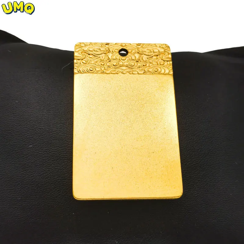 

Copy 100% Real Gold 24k 999 Tag Pendant 999 Male Female Same Auspicious Cloud Pattern Casual Accessories Pure 18K Gold Jewelry