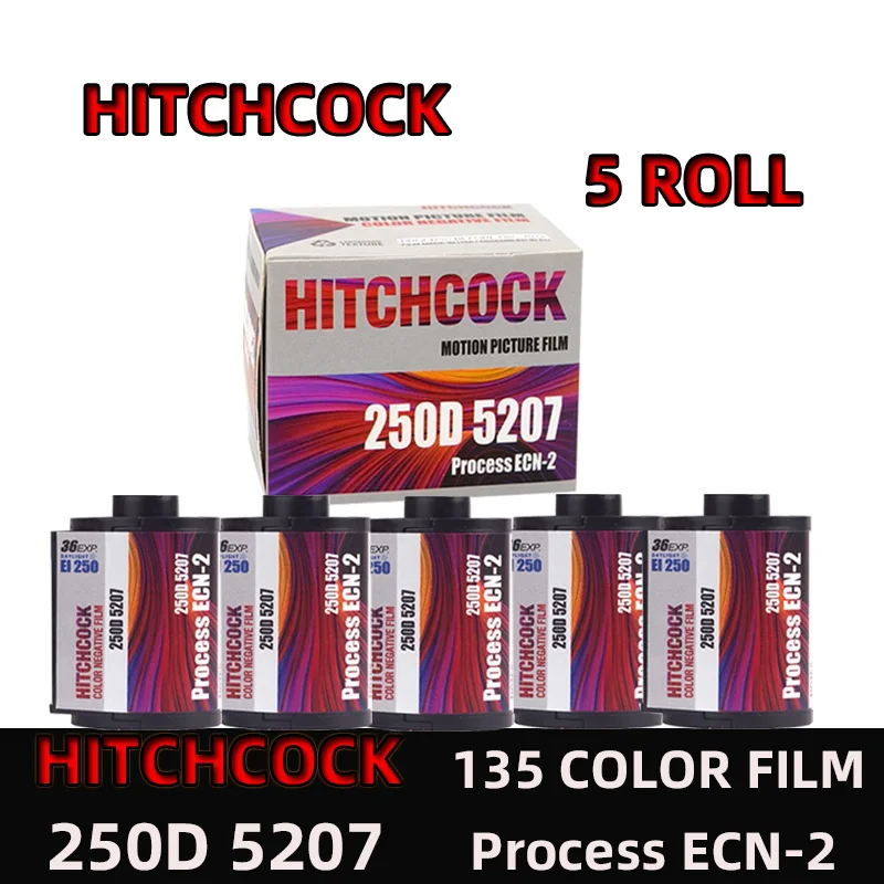

5 Rolls HITCHCOCK 5219（500T) 5203(50D) 5207(250D) Negative 135 film 36 sheets ECN-2 Kodak 135 film Kodak Film Cameras M38 M35