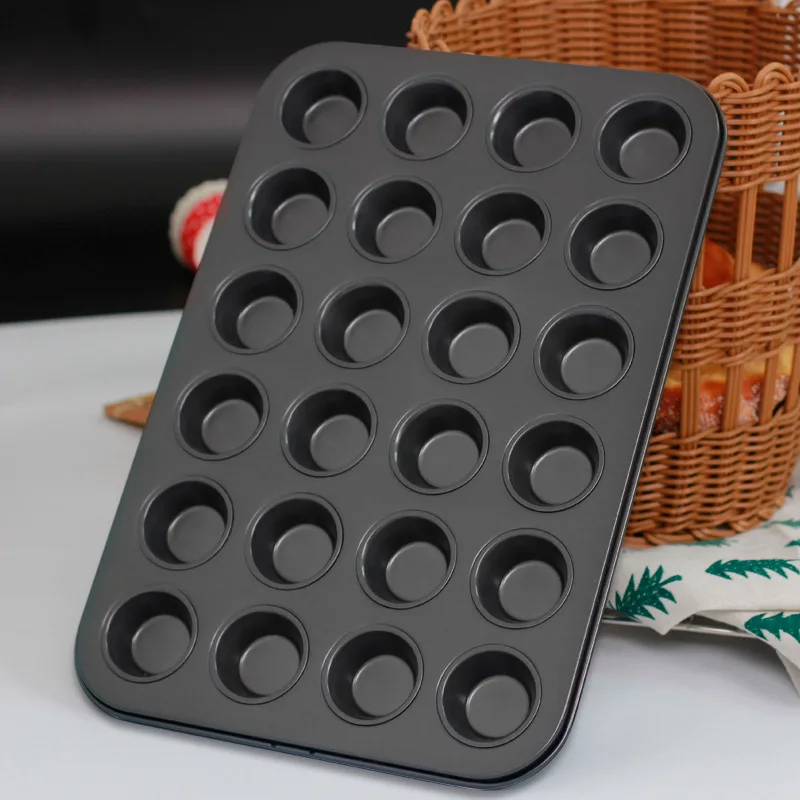 

1Set 24Cup Round Baking Oven Pan Nonstick Cookie Biscuit Cupcake Muffin Cake Ice Cube Popsicle Chocolate Egg Tart Tin Tray Mold