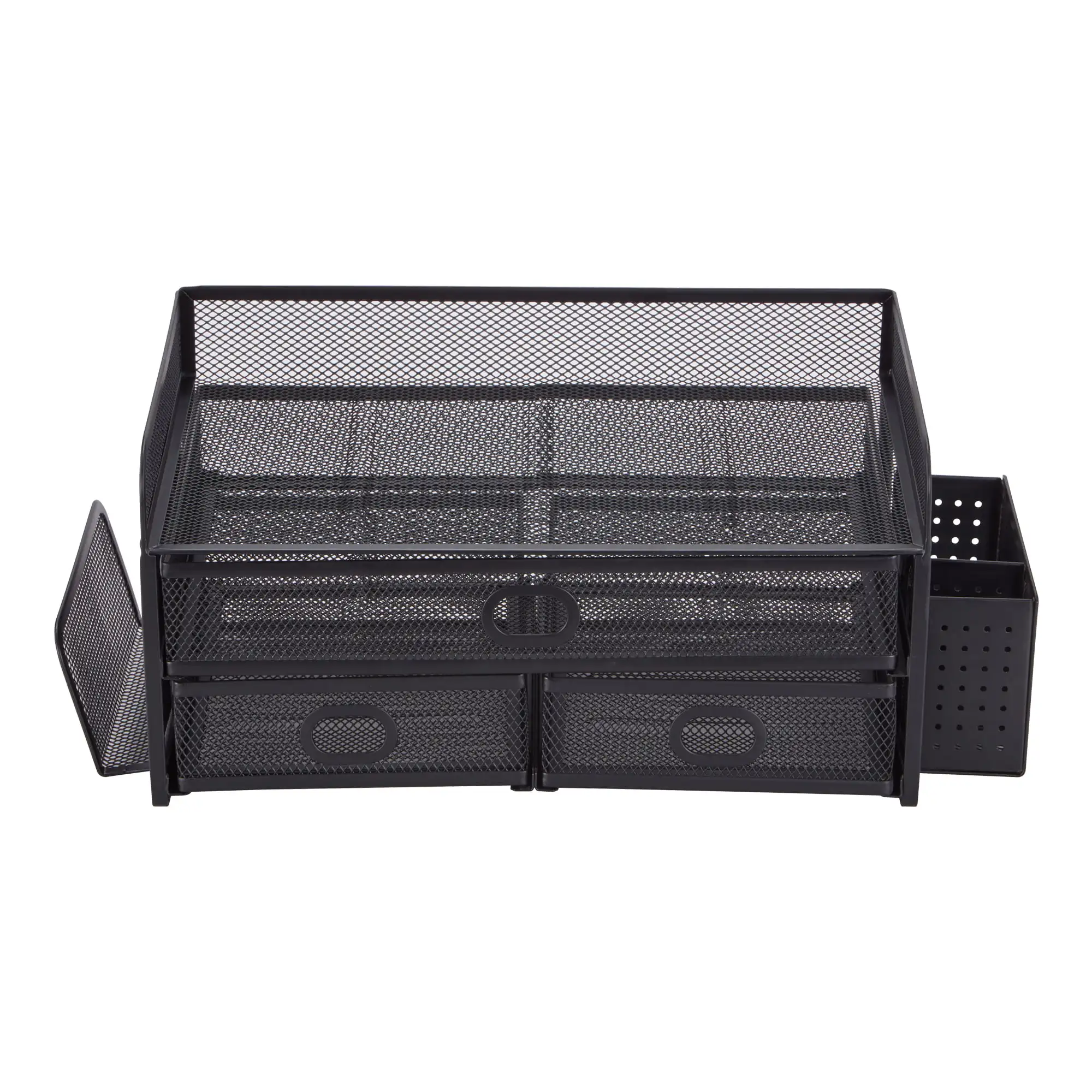 

Pen + Gear, Mesh Desk Organizer with 3 Sliding Drawer, Black