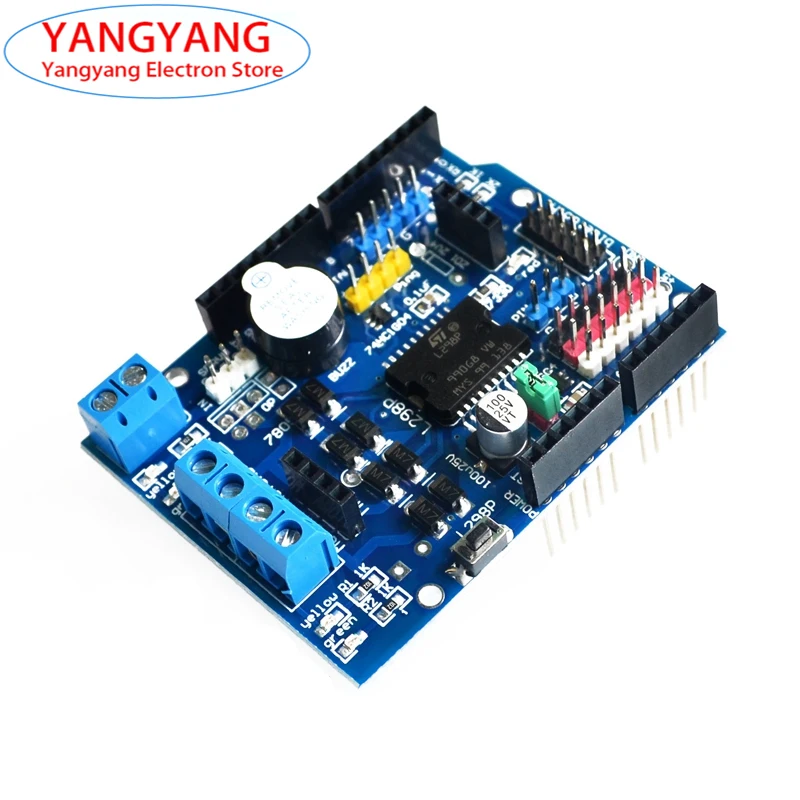 

1 шт., новый шаговый модуль двигателя L298 L298P, плата расширения двигателя постоянного тока, контроллер двигателя PWM/PLL для Arduino