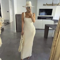 women female knitted ribbed bandage party club wear mujer skinny split maxi dress sexy backless bodycon long knitted dresses