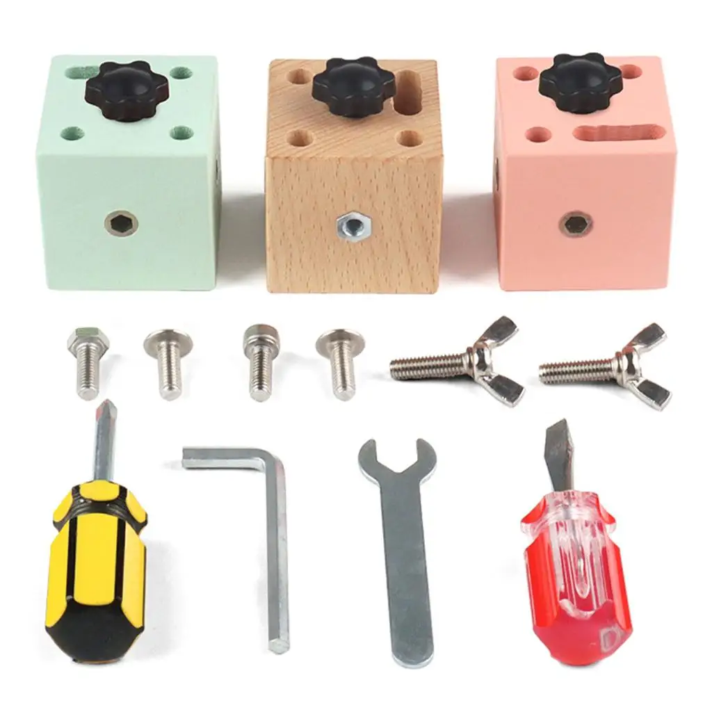 

Wooden Screw Driver Board for Kids Screw Sorter Game Basic Skills,Educational