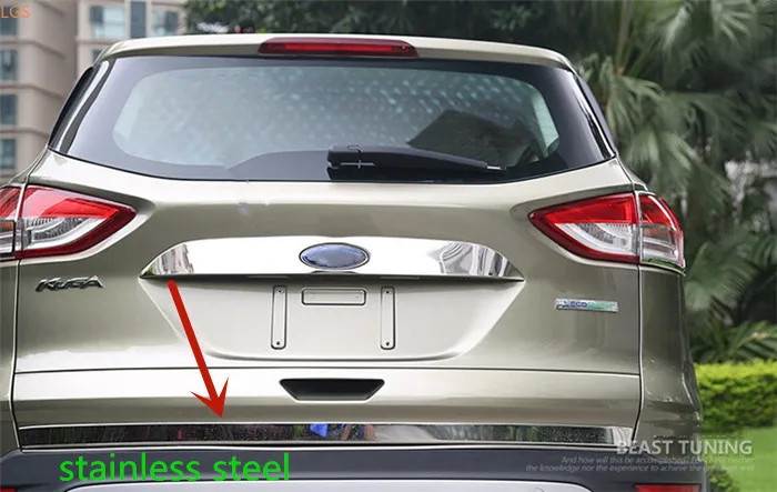 

Хромированная декоративная лента из нержавеющей стали/АБС для задней двери багажника Ford Kuga 2013-2019, Стайлинг задней двери, лента для стайлинга автомобиля