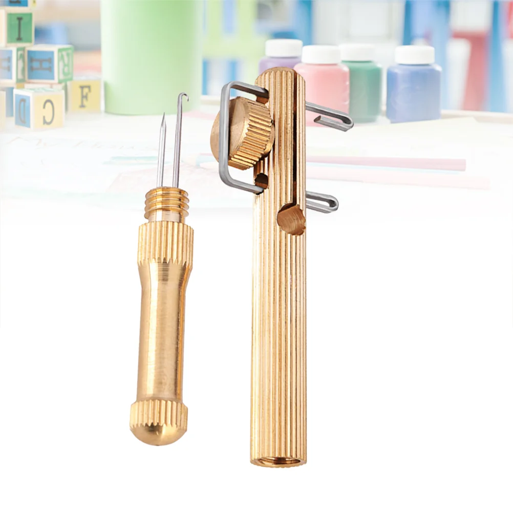 

1pc String Knotter Copper Portative Hand-perated Knotter Fishing Hook Device for Outdoor