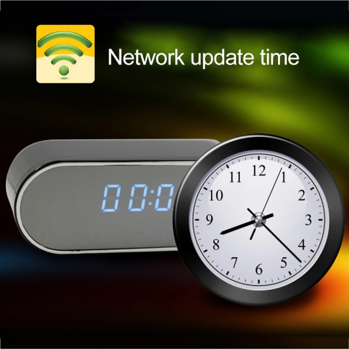 Alarm Clock Wifi Camera Secret P2P Surveillance Camcorder Night Vision Remote view ip Cam Video recorder Suport Hidden tf card |