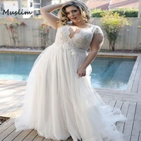 gorgeous plus size boho wedding dress with train sexy v neck lace beach wedding dresses 2022 backless bride women robe de mari%c3%a9e