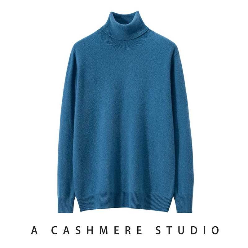 Мужской свитер 100% из козы кашемира Трикотажный Джемпер мягкий теплый Лидер