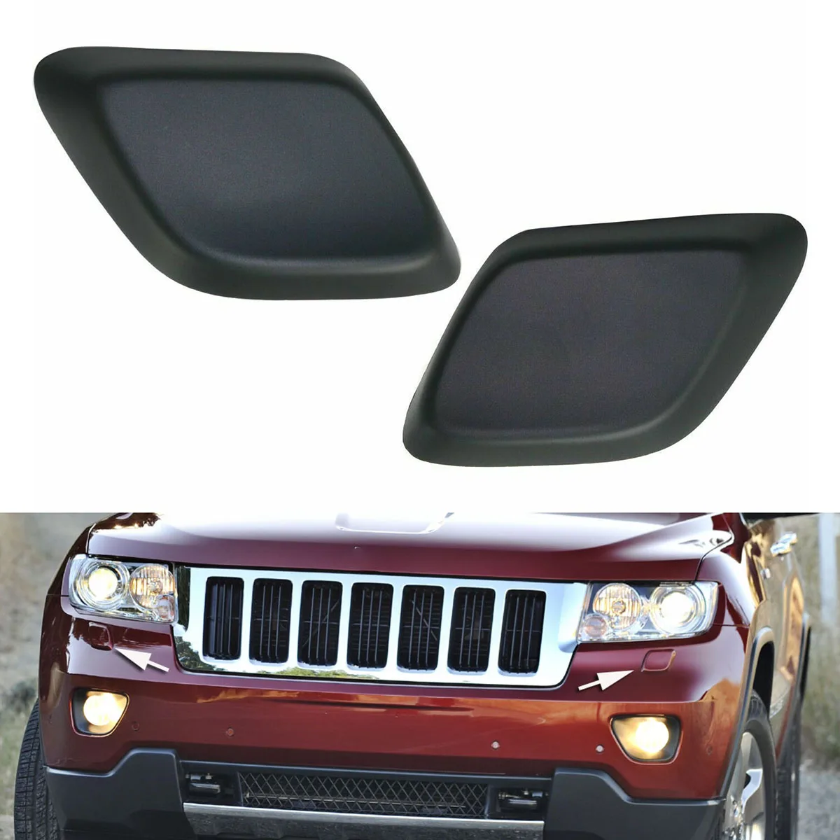 

Headlight Washer Spray Jet Cover 68078291AB 68078290AB for Jeep Grand Cherokee 2011 2012 2013 Left Right Side