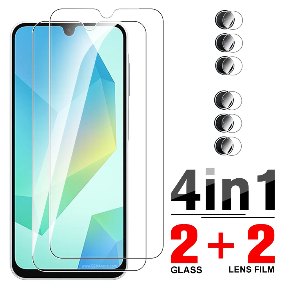 Защитная пленка для экрана 4 в 1 Samsung Galaxy A16 чехол из закаленного стекла Samsng Samsun A 16