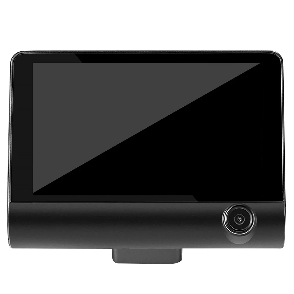 

4 0 Inch LCD Screen HD Dash Cam with 3 Lens Night View Wide Angle Cameras Motion Detector