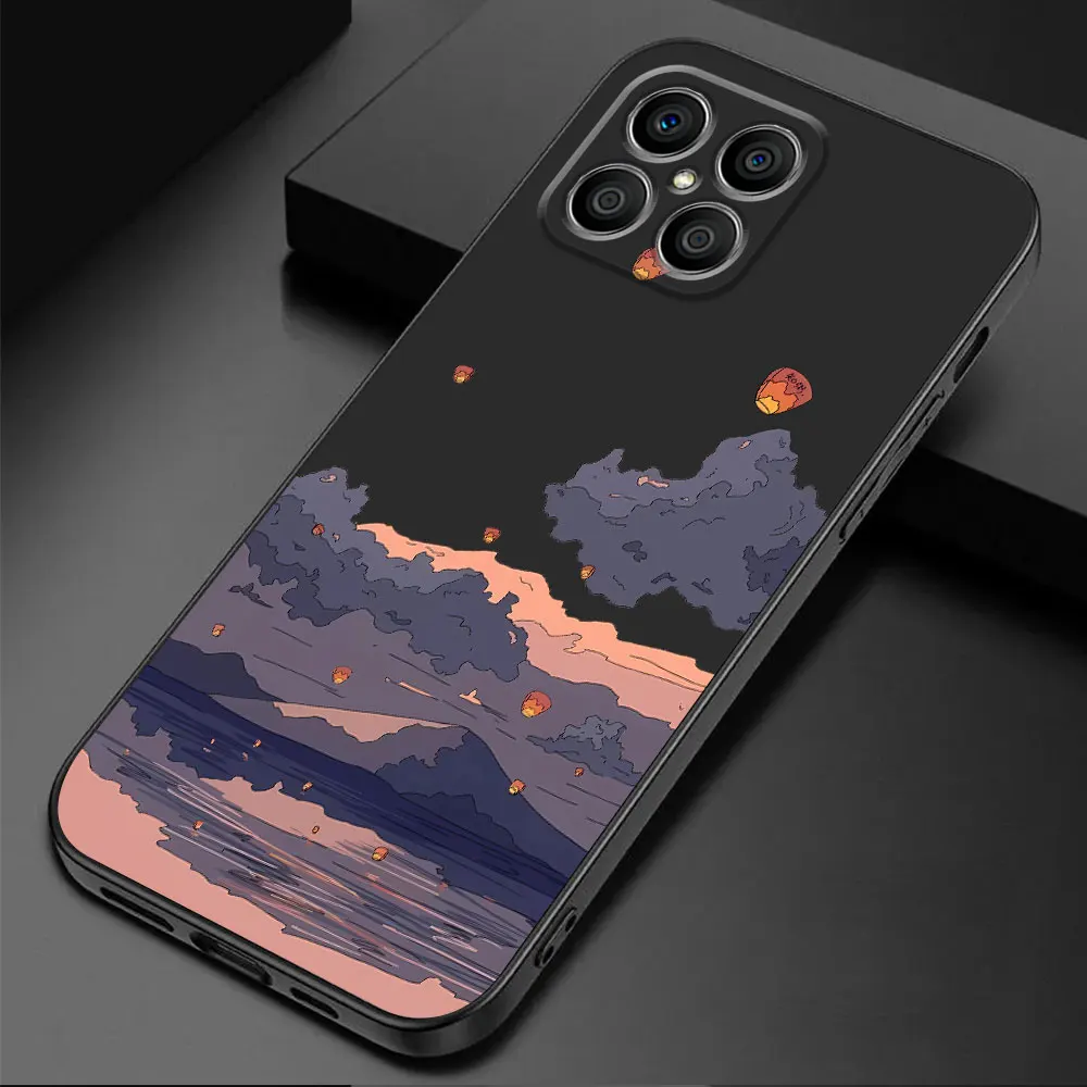 Силиконовый противоударный чехол для Honor 90 Pro X7 X9a Magic5 Lite 70 X6a X8 8X X6 X8a