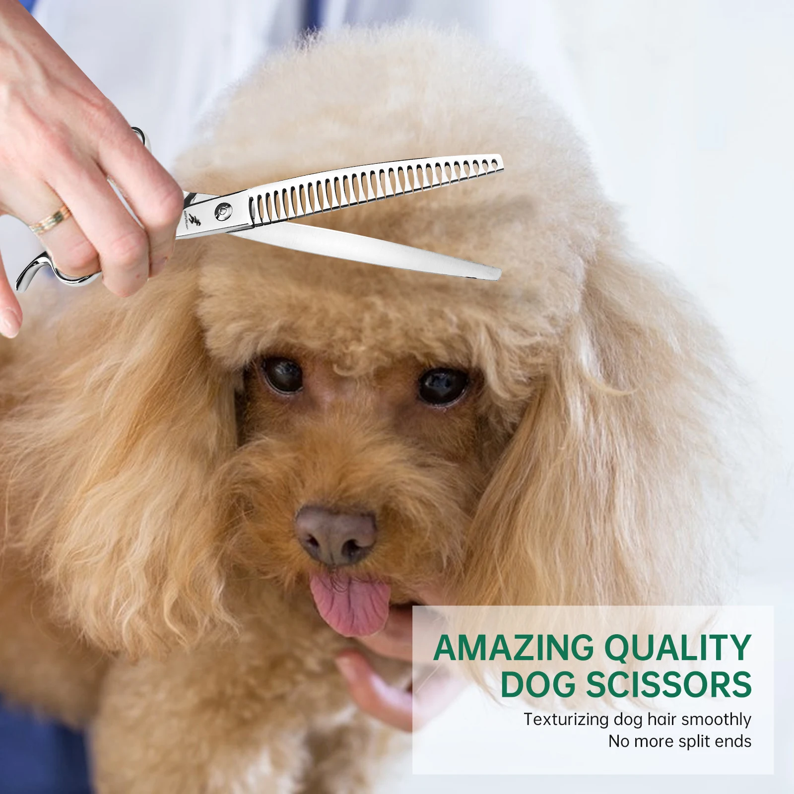 8 0 &quotСеребряные ножницы для груминга собак тонкие изогнутые