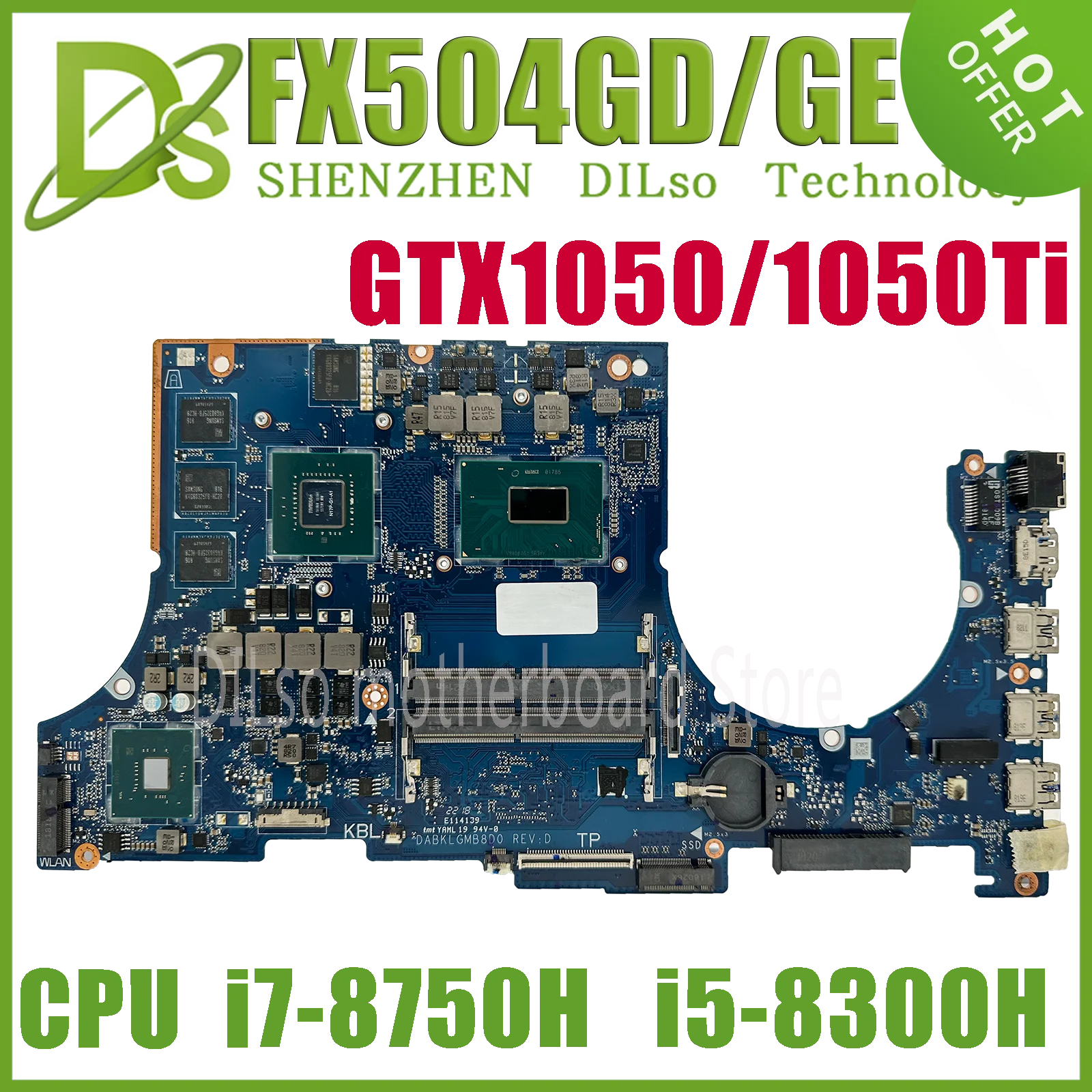 FX504GE материнская плата для ASUS FX504G FX80G ZX80G FX504GM FX504GD DABKLGMB8D0 материнская плата i5-8300H i7-8750H GTX1050/1050Ti GTX1060