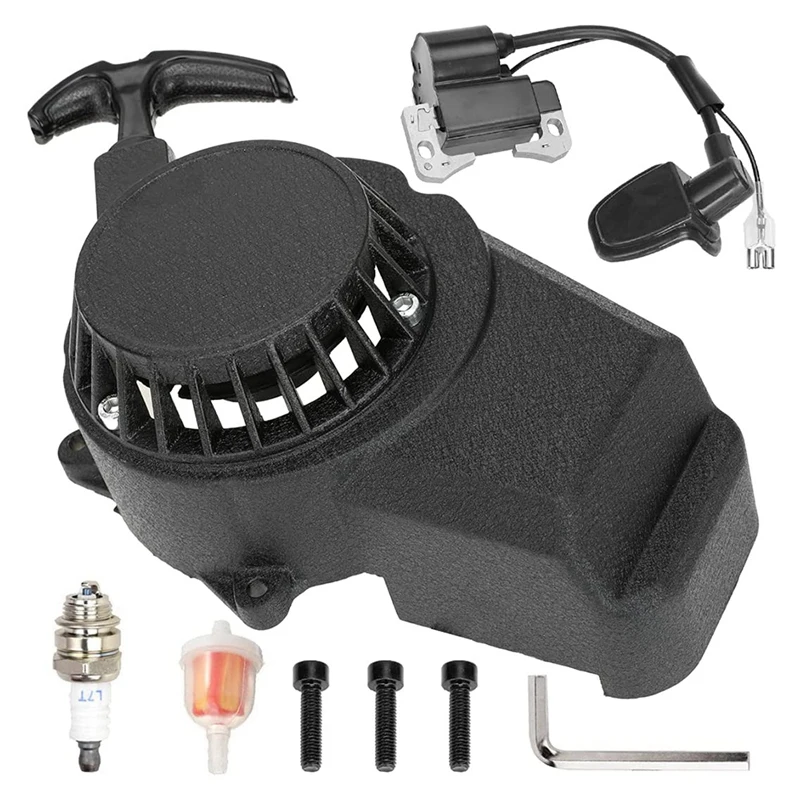 

Motorcycle Recoil Starter Pull Starter Kit for 2 Stroke Engine 47Cc 49Cc MotoTec SSR Taotao ATV Mini Pocket Bike Kart