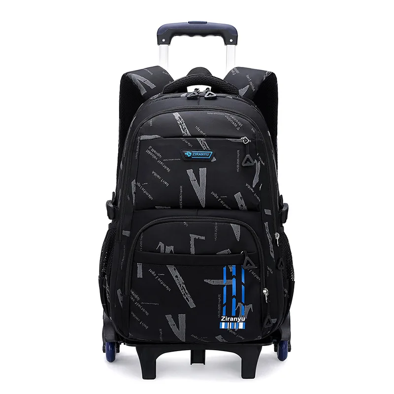 Rolling children Backpack for Boys Trolley School Bags with Wheels Kids Bookbag Wheeled Backpack Carry on Travel Luggage Mochila