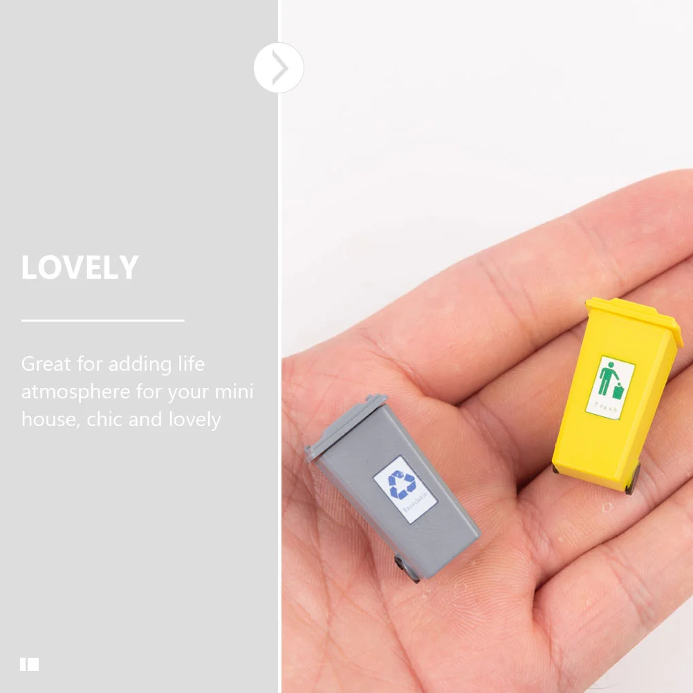 5 шт. контейнеры мини мусорный бак миниатюрный маленький мусор модель дома