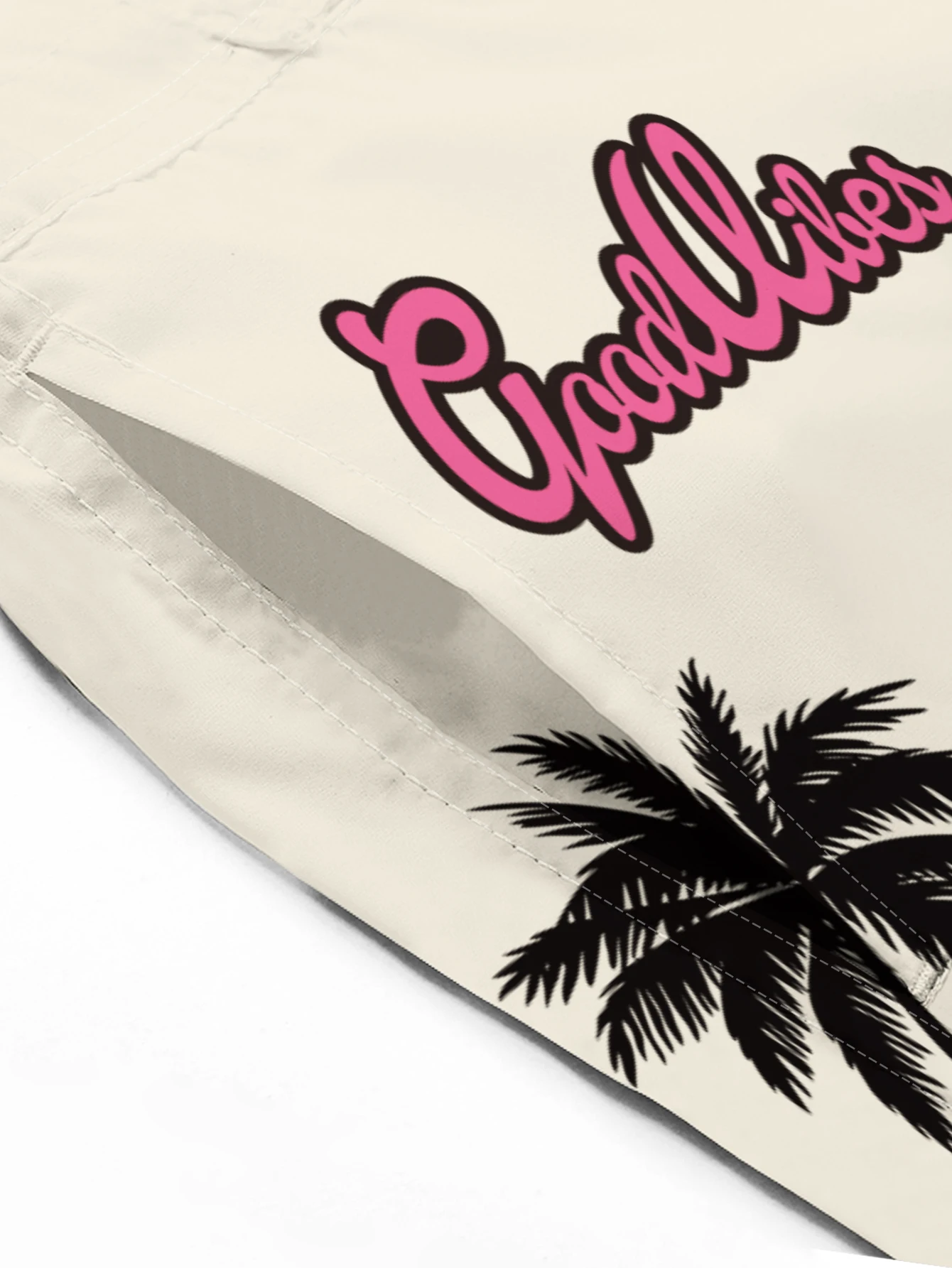 Мужские Быстросохнущие Пляжные Шорты С 3d Принтом Ладони Удобный Полиэстер