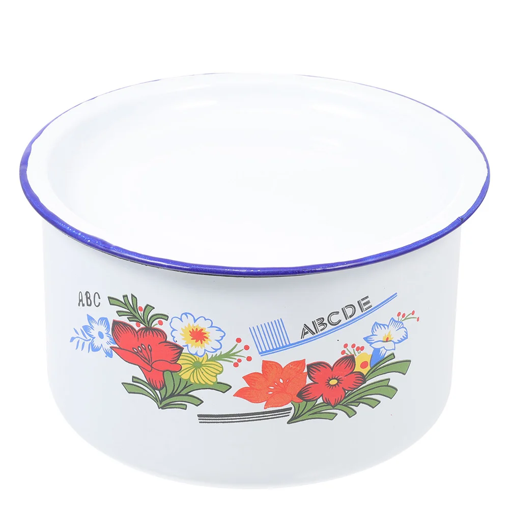 

1 Set Bowl Antique Kitchen Bowl Retro Enameled Bowl Decorative Noddle Bowl for Kitchen Home Restaurant