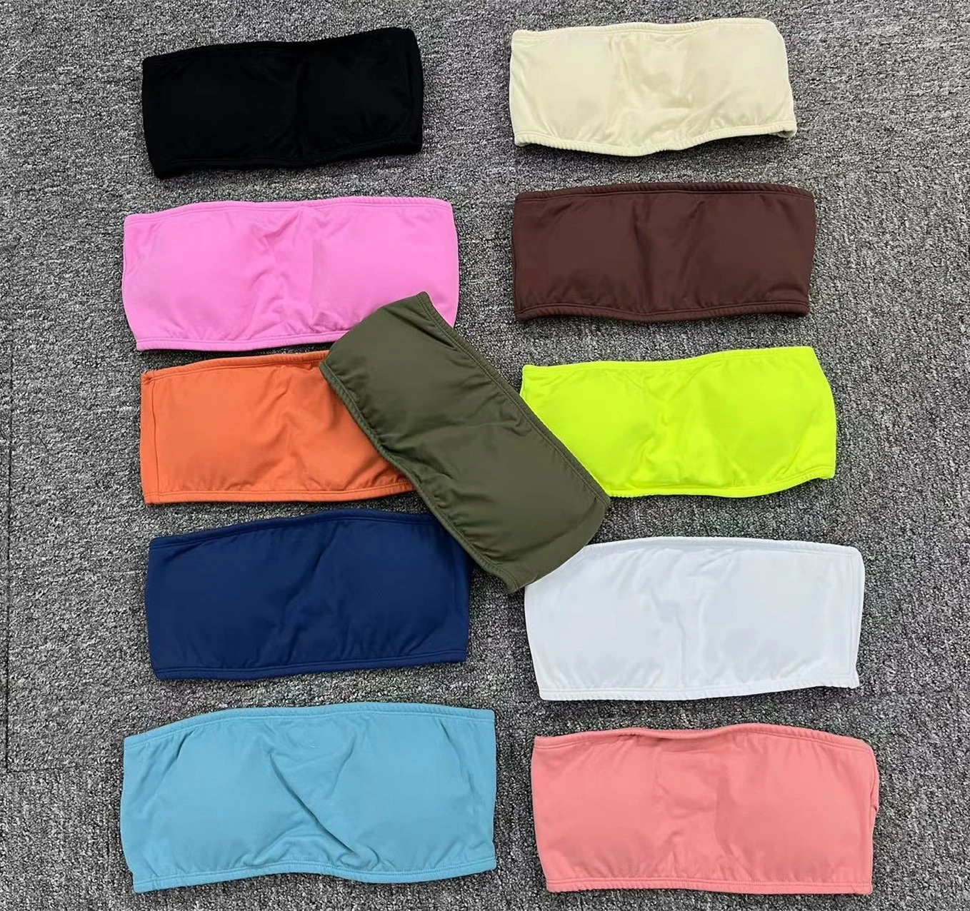 2023 Pad Tube Tops Sports Bra Women Fitness Bra Intimate Strapless Bustier Bandeau Breathable Wrapped Chest Underwear Yoga Bra