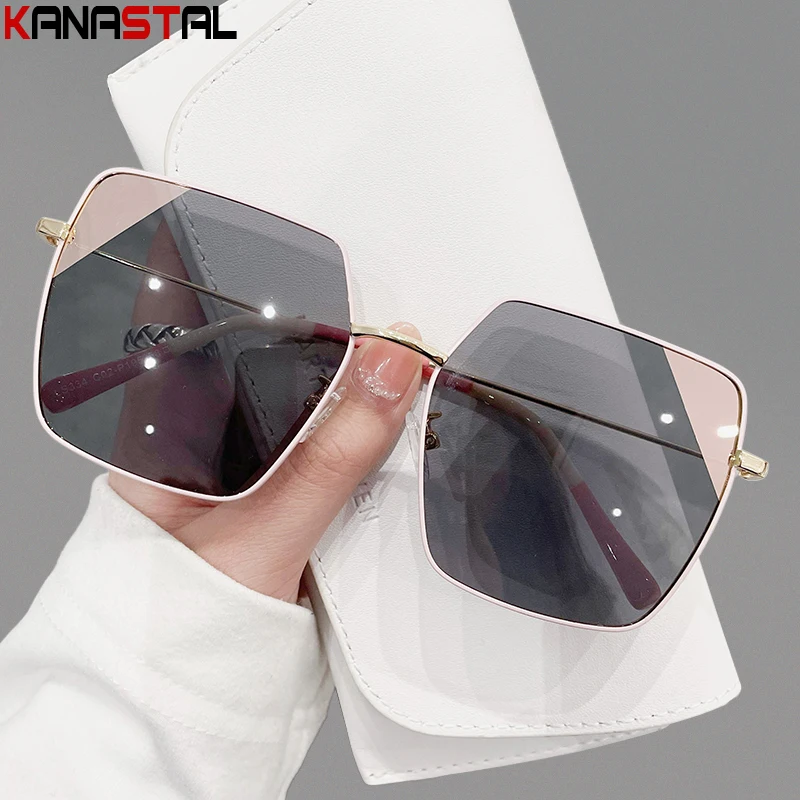 

New Women Polarized Sunglasses Metal Trend Sun Glasses Square Eyeglasses Frame Beach Bikini Cycling Traveling Men Shade Eyewear