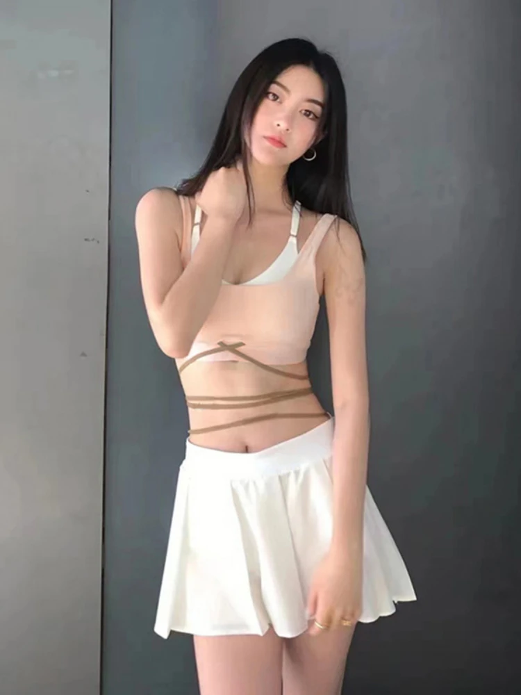 

2022 Summer New Culottes Sports Style Camisole Women Tennis Clothing