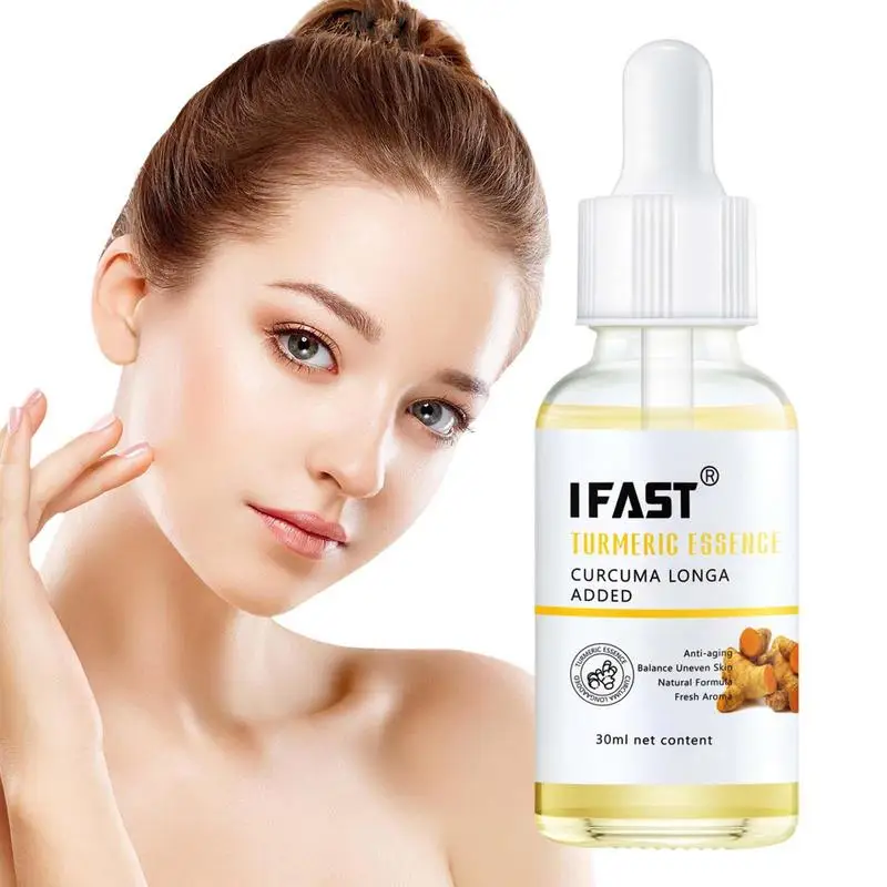 

Turmeric Liquid Drops 30ml Brightening Facial Turmeric Essence Dark Spots Brightening Essence Skin Repair Essence Moisturizer