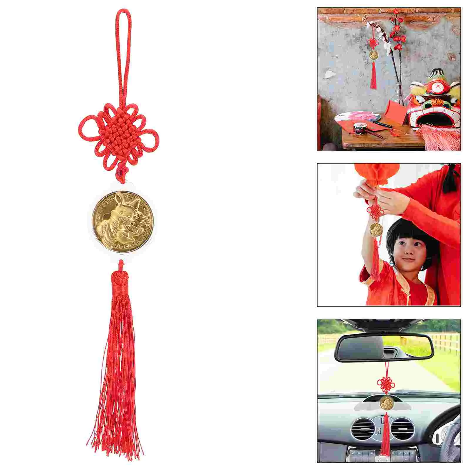 

10pcs Chinese New Year Pendant Festival Supplies Chinese Style Pendant Yuanbao Pendant Rabbit New Year Pendant