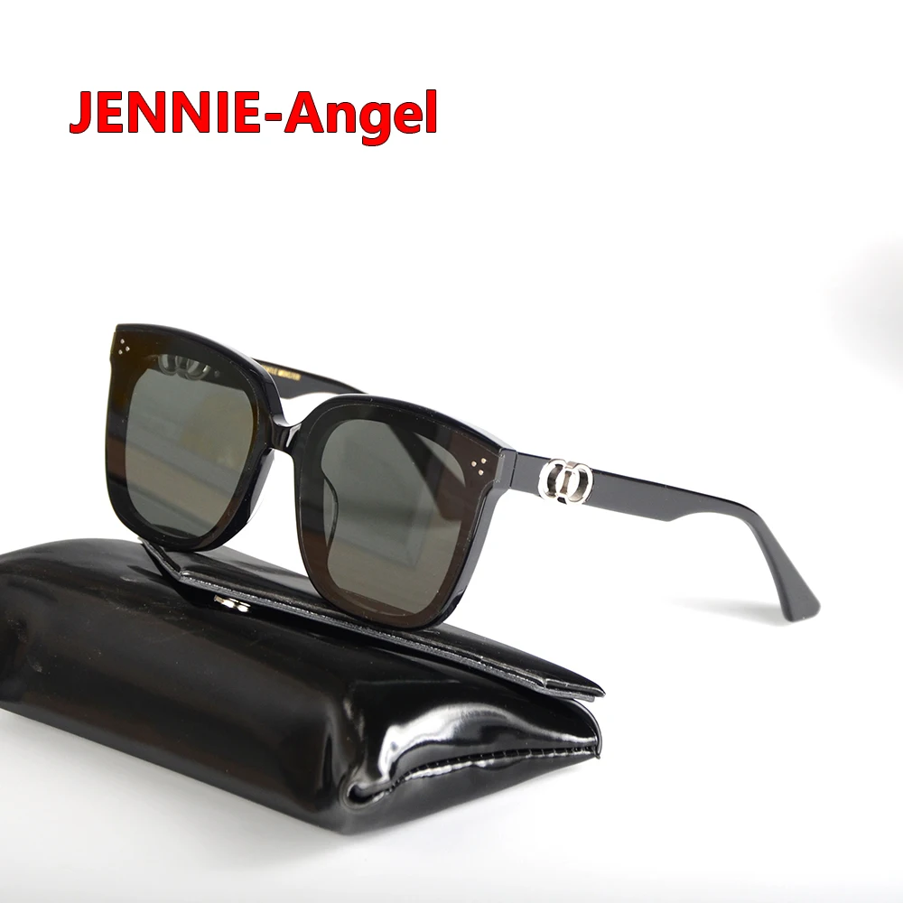 Gafas de sol GM coreanas para hombre y mujer, lentes de sol de marca de lujo Vintage JENNIE ANGEL, cuadradas de acetato, polarizadas, UV400, 2022