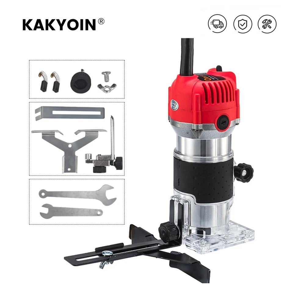 

800W Electric Trimmer Woodworking Electric Trimmer 30000rpm Hand Carving Wood Router Engraving Slotting Trimming Machine