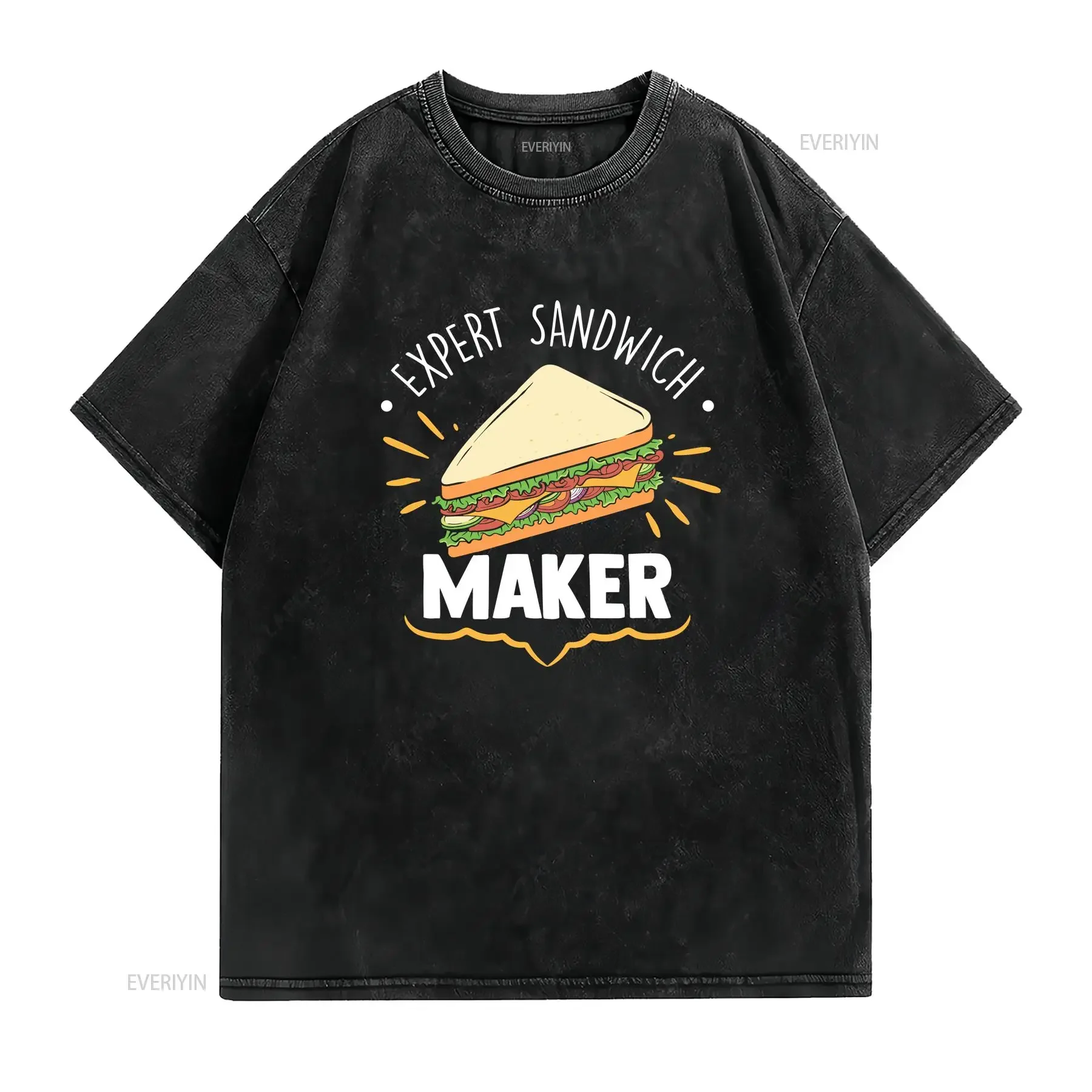 Фото Футболка Expert Sandwich Maker Funny Making Enthusiast, винтажная стираная мягкая модная универсальная повседневная футболка с рисунком слегка унисекс №2