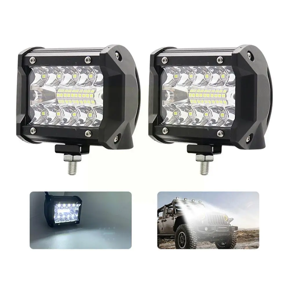 

60W LED Work Light Bars 3 MOE 20LED Spotlight Waterproof Driving Fog Light Flood Beams Combo Lamp For Off Road Truck SUV Bo B2N6