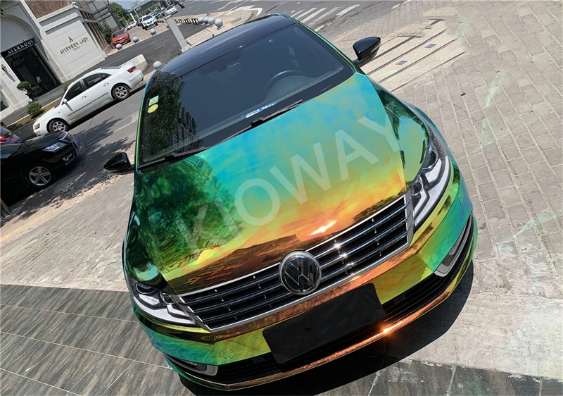 Высококачественная мистическая Хромированная пленка для обертывания Радужная