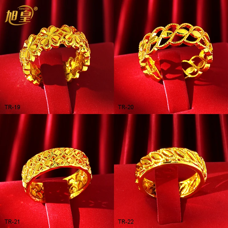 

Ethiopia Gold Colour Rings For Women African Luxury Jewelry Finger Ring Bijoux Femme Bride Wedding Banquet Party Gifts Wholesale