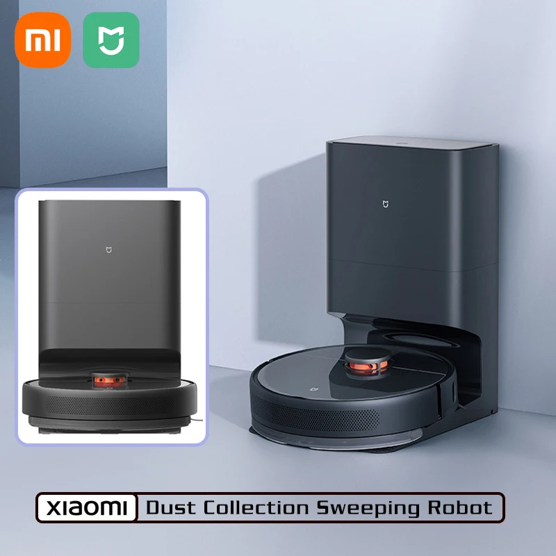 

XIAOMI MIJIA Robot Vacuum Mop Dirt Disposal for Home Cleaner Sweeping Washing Mopping Cyclone Suction Smart Dust Collection Dock