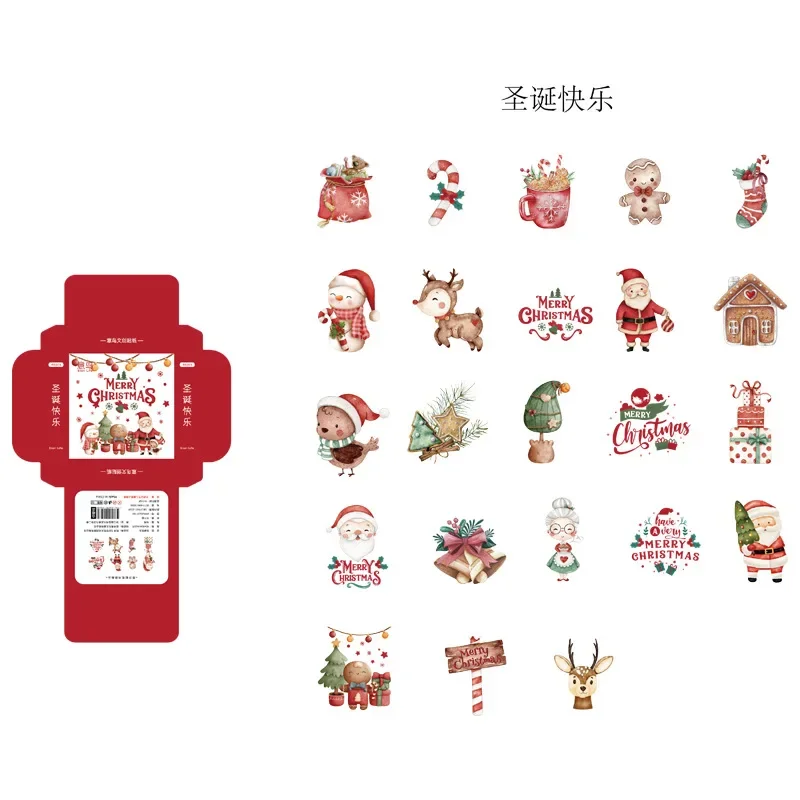 

Рождественские наклейки Санта Клаус