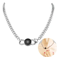 silver color trendy cute black bowknot round pendant necklace chain choker necklaces accessories jewelry gift dropshipping 2022
