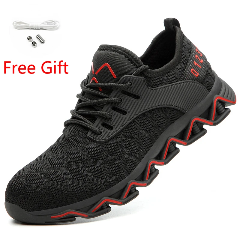 

Cross-labor Shoes for Men Autumn Steel Toe-cap Labor Shoes Lightweight Anti-smashing and Anti-puncture Safety Work Shoes