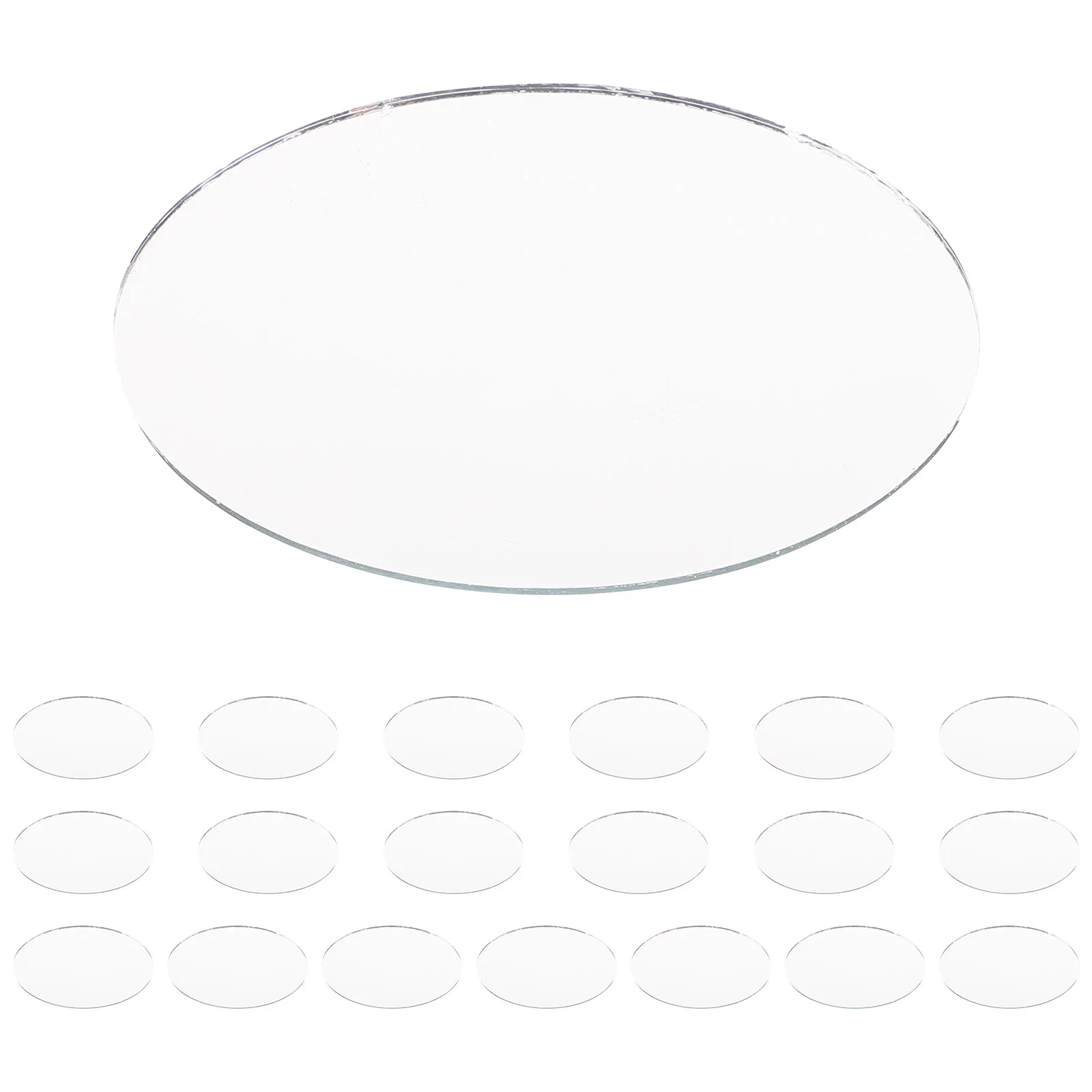 

20 small craft mirrors Oval Mirror Tiles DIY Geometric Mirror Tiles Pieces Unfinished Mirror Lens Mirror Making Supplies for
