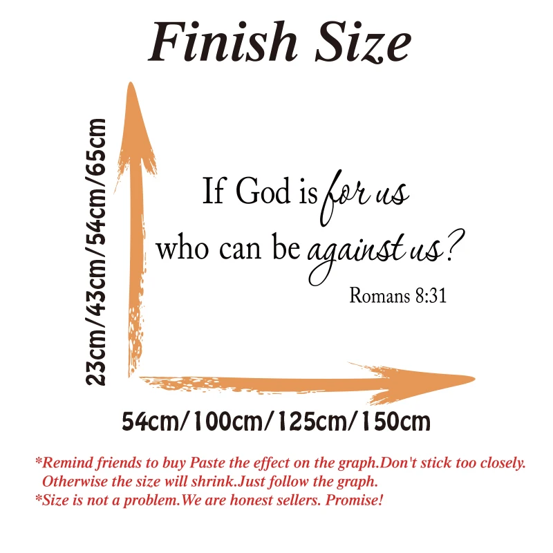 Библейский стих римлян 8:31 христианский стикер на стену Лорд Бог молитва цитата