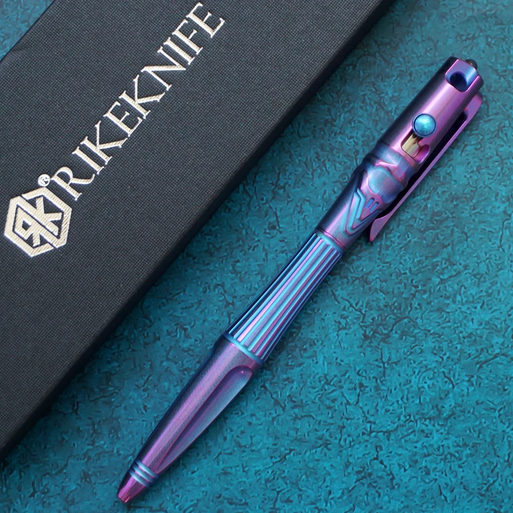 Rikeknife Titanium Tactical Pen Alien Pen 02 Multi-functional Pen Neutral Signature Pen Defends EDC Tool Writing Pen Limited