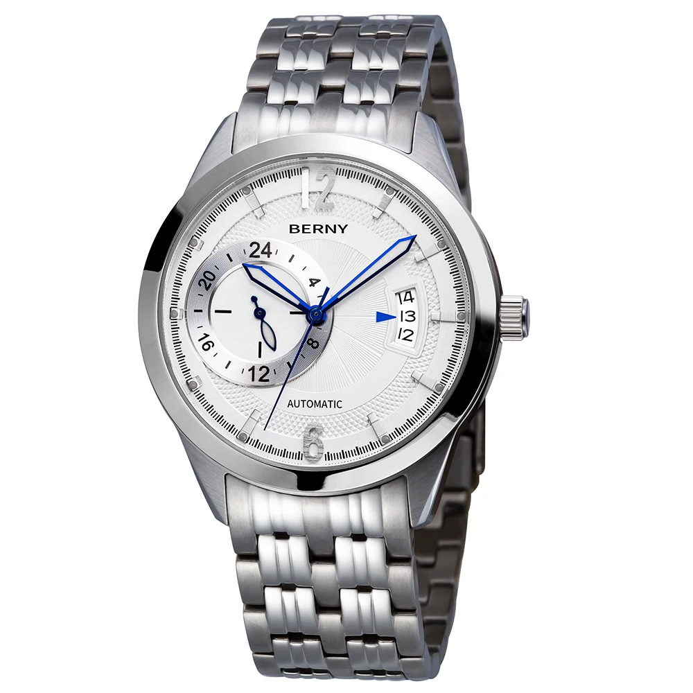 

BERNY Mechanic Watch for Men Automatic Watch Japan Citizen 8217 Luminous Clock Calendar Multifunction Waterproof Men Wristwatch