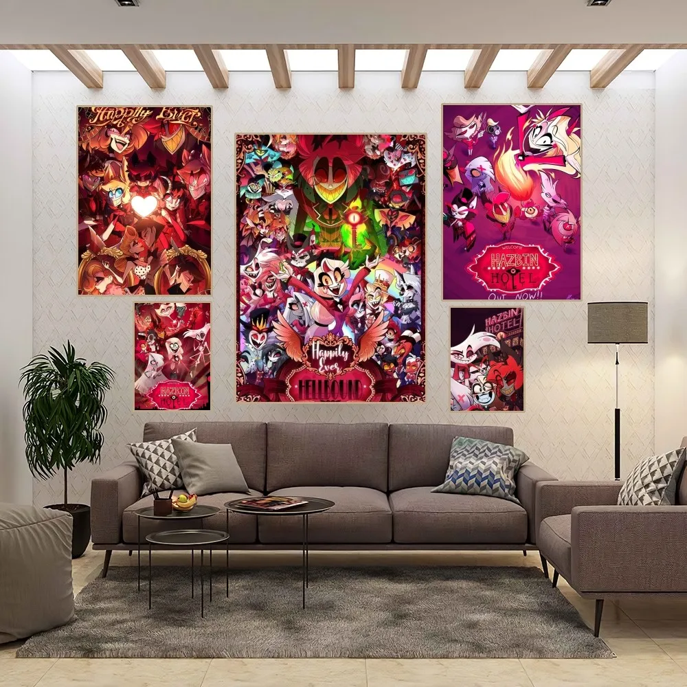 H-Hazbin мультфильм H-Hotel плакат домашний декор комнаты эстетическое искусство